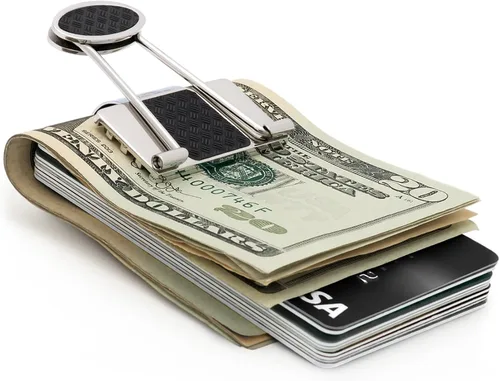 Vista 3 de Speidel Clip de dinero para hombre negocios tarjetero de crédito grabable acero inoxidable