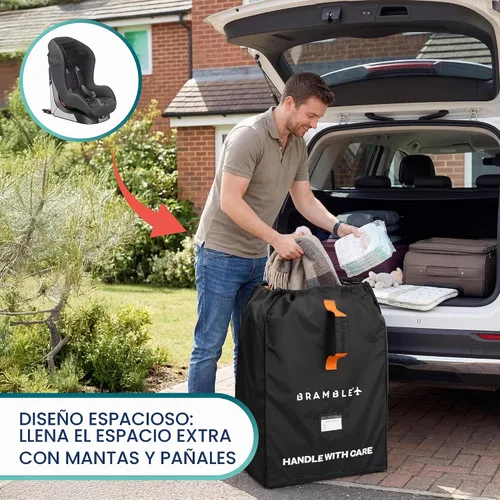 Vista 3 de Bramble - Bolsa de viaje para asiento de automóvil para control de puerta de avión - Bolsa de asiento de automóvil de nailon balístico resistente al