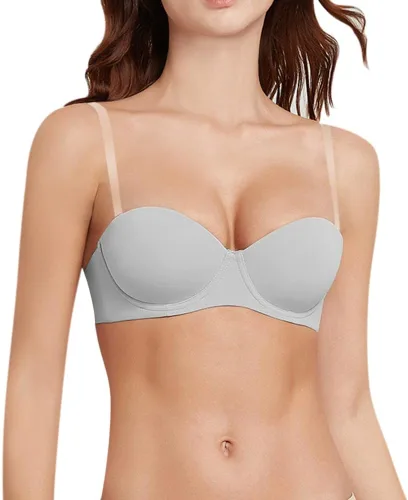 Vista 2 de Guoeappa Brasier push-up sin tirantes para mujer, con aros, acolchado, para bodas.