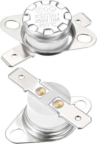 Vista 10 de uxcell KSD301 Termostato 320.0 °F/320°F 10A Normal Cerrado N.C Ajuste Snap Disc Interruptor de temperatura para microondas, horno, cafetera, 2
