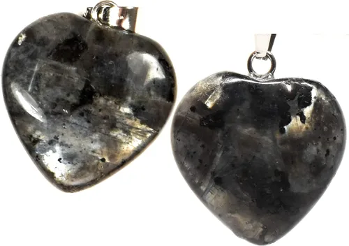 Vista 13 de 2PCs 0.787 in azul sodalita corazón en forma de colgantes w/plata plateado ojete natural piedra preciosa mineral mineral SW UV reactivo decorativo