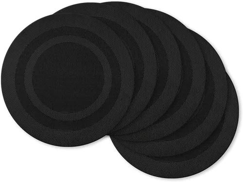 Vista 16 de DII PVC Tabletop Collection Woven Indoor / Outdoor - Juego de manteles individuales, 13x17.25, aguamarina, 6 piezas