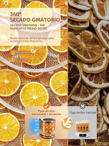 Vista 5 de Reemix Deshidratador de alimentos de acero inoxidable de 10 bandejas