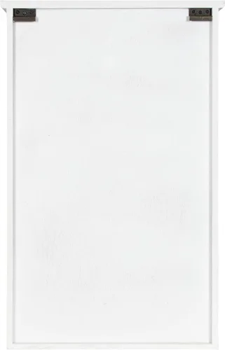 Vista 6 de Kate and Laurel Hutchins - Gabinete decorativo de pared de madera estilo granja con puerta de vidrio de panel de ventana, rústico y blanco