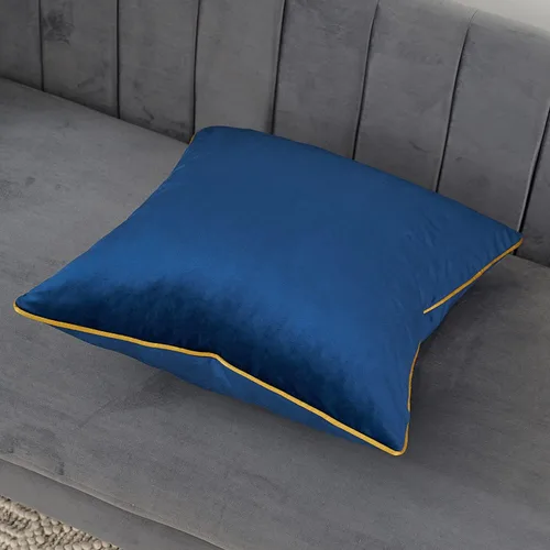 Vista 2 de Avigers Funda de almohada decorativa de 24 x 24 pulgadas, azul, terciopelo