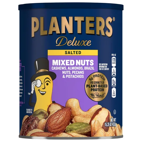 Vista 15 de PLANTERS Nueces mixtas de lujo ligeramente saladas, proteína a base