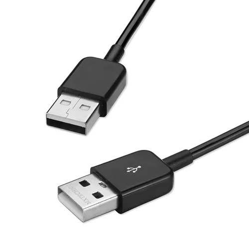 Vista 2 de Cable de datos micro USB de 90 grados en ángulo recto izquierdo Cable USB corto de 5.9 pulgadas para sincronizar teléfonos de carga, GPS, discos