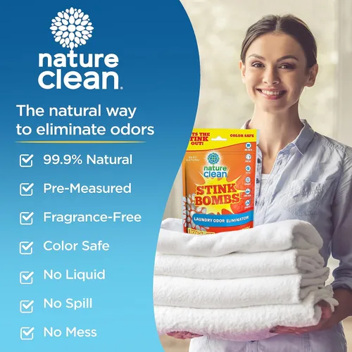 Vista 3 de Nature Clean Stink Bomb Removedor de Olores Pacs para lavandería, 10