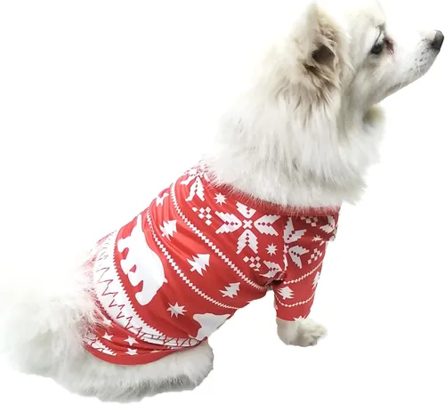 Vista 6 de XSTH Pijamas de Navidad familiares a juego para adultos, niños, bebés, perros, vacaciones, hogar, Navidad, conjunto de ropa de dormir familiar