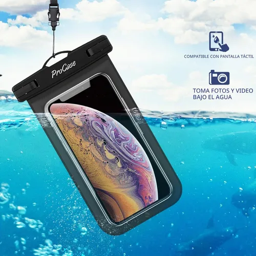 Vista 5 de ProCase Paquete de 2 fundas impermeables para teléfono, bolsa seca universal subacuática de 7 pulgadas para iPhone 17 Air 16 15 14 13 Pro Plus Max