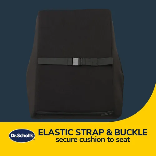 Vista 6 de Dr. Scholl's Max Support Cojín lumbar con infusión de carbón para automóvil, camión, SUV, color negro