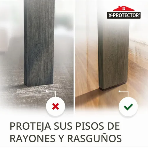 Vista 5 de X-Protector - Almohadillas antideslizantes para muebles, 8 piezas de goma de 1 x 4 pulgadas, tapones de patas de muebles para evitar deslizamientos