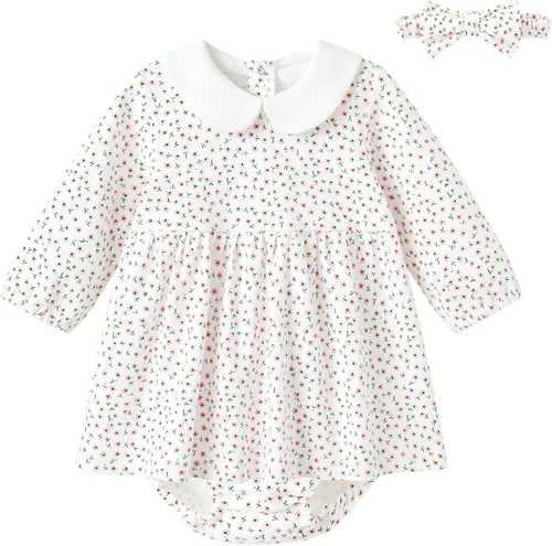 Vista 28 de pureborn Vestido de bebé niña 0-24 meses