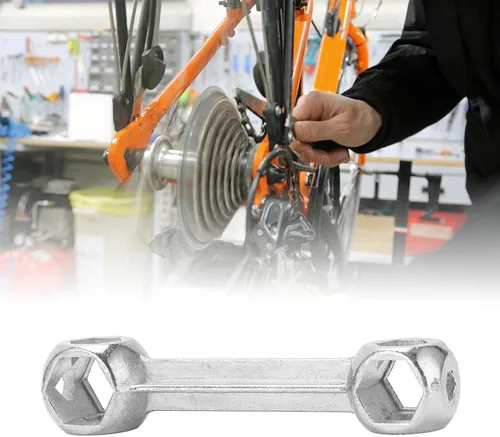 Vista 5 de Llave portátil 10 en 1 de 0.236-0.630 in a prueba de herrumbre multi funcional hueso de perro hexagonal llave para reparación de bicicletas
