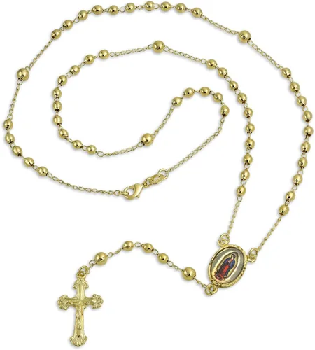Vista 3 de Bling Jewelry Rosario de oración cristiana católica, Crucifijo, cruz católica, Jesús, Virgen, Madre María, rosario, collar para mujeres