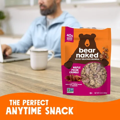 Vista 6 de Bear Naked - Cereal de granola, snacks de desayuno, nueces de arce (6 bolsas)