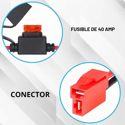 Vista 6 de Mighty Max Battery Reemplazo de caída para vehículo de paseo de 12 V con kit de batería 7ah y arnés con conector de 2 pines