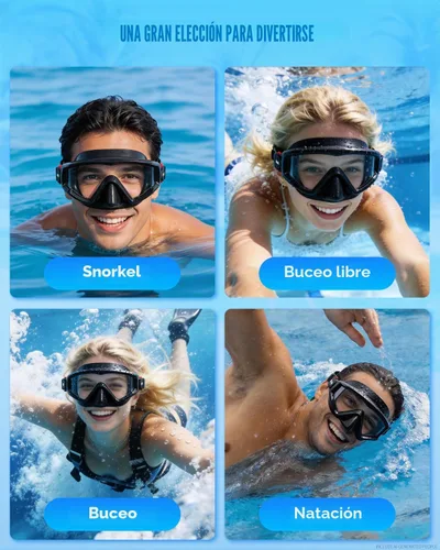 Vista 6 de Aegend Gafas de natación para adultos y niños, gafas de visión amplia de 220° para nadar