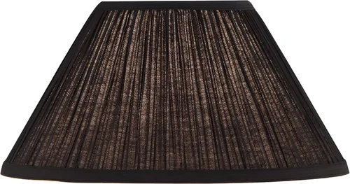 Vista 2 de Aspen Creative 33141, pantalla de araña tradicional plisada con forma de hongo negro, parte superior de 6 pulgadas x 14 pulgadas inferior x 18