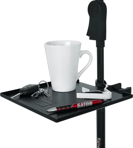 Vista 9 de Gator Frameworks Estante utilitario con abrazadera para soporte de micrófono con capacidad de peso de 10 libras, 9" x 9" (GFW-SHELF0909)