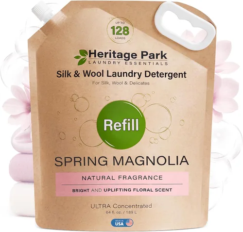 Vista 18 de Heritage Park - Detergente para ropa de seda y lana, sin fragancia, hipoalergénico, pH neutro, probado por dermatólogos, sensible a la piel, sin