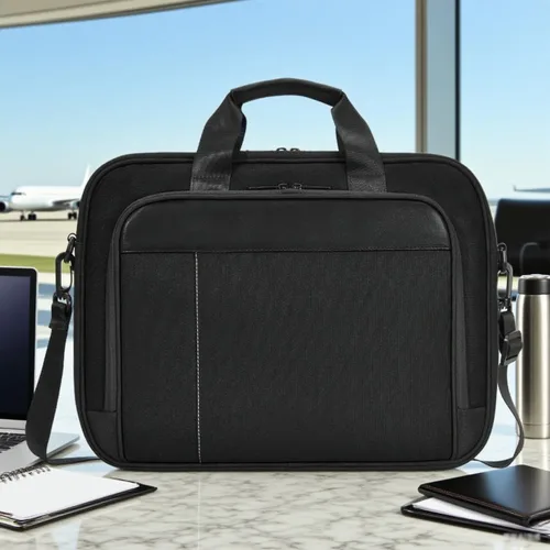 Vista 2 de zhongningyifeng Maletín para portátil de negocios de 14-15.6 pulgadas, bolsa de mensajero multifuncional impermeable para viajes y oficina