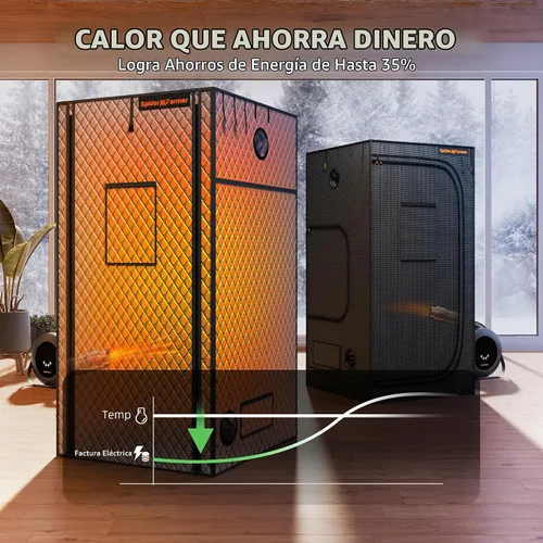 Vista 2 de Spider Farmer Cubierta aislante de tienda de cultivo 3x3x6ft para invierno