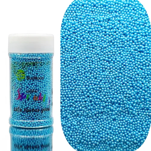 Vista 9 de SE Si&Moos Pink Nonpareil Sprinkles - Mini perlas comestibles de 0.079 in Rosa bebé