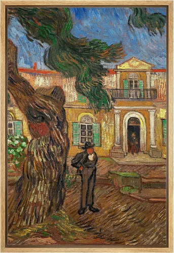 Vista 9 de wall26 Claude Monet - Paseo del acantilado en Pourville - Arte moderno impresionista - Lienzo enmarcado para arte para el hogar, 16 x 24 pulgadas