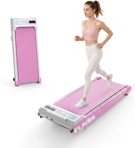 Vista 12 de Caminadora para el hogar y la oficina - Cinta de correr para debajo del escritorio con 6% de inclinación manual, control remoto, pantalla LED, motor