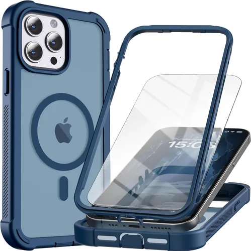 Vista 20 de Funda magnética para iPhone SE 3ª y 2ª [protector de pantalla] [compatible con MagSafe] [protección contra caídas de grado militar]