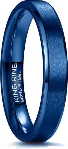 Vista 10 de King Ring 4/6/8mm Basic Rings – Super Polished Matt Finish Mens Rings Wedding Bands for Men & Women – Designed in USA