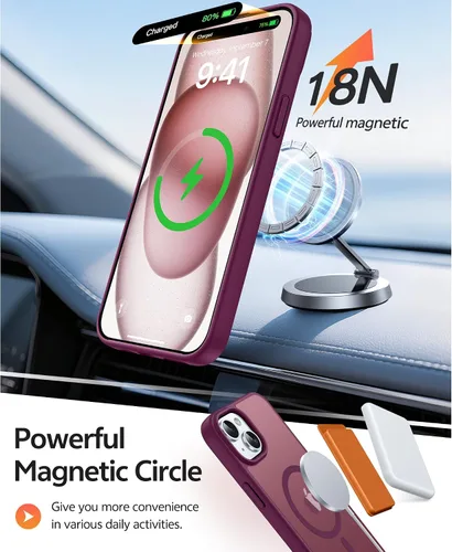 Vista 20 de FNTCASE Funda para Motorola Moto G-Stylus-5G-2025: Funda magnética translúcida mate a prueba de golpes para Moto G Stylus 2026, funda protectora