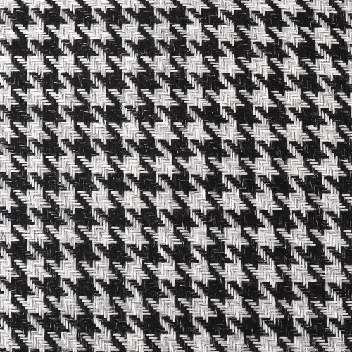 Vista 4 de Yeiotsy 2 fundas de cojín geométricas de pata de gallo para sofá, cama y silla, hechas de algodón y lino (18 x 18 pulgadas, negro)