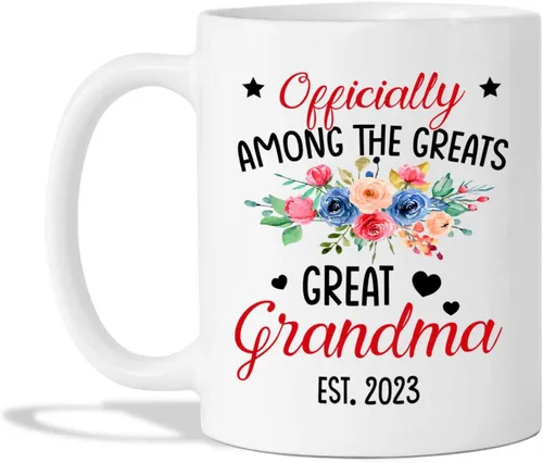 Vista 8 de Taza de café con texto en inglés "Grandma No Matter How Hard Life Gets At Least You Do Not Have Ugly Grandchildren - Taza de café para abuela, taza