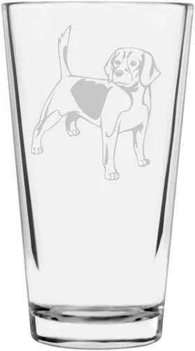 Vista 250 de Podenco Canario - Vaso de pinta de 16 onzas con temática de perro personalizado