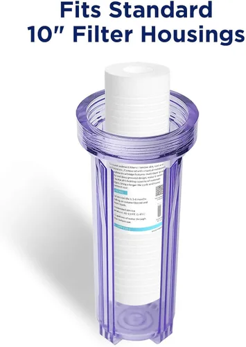 Vista 7 de Membrane Solutions Cartucho de filtro de agua de sedimentos ranurados (paquete de 6), filtro de agua de 0.5 micrones para toda la casa, reemplazo
