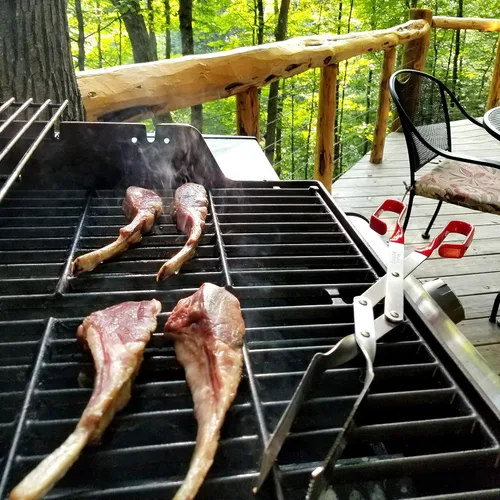 Vista 6 de Juego de pinzas (paquete de dos) pinzas para parrilla de 13 y 17 pulgadas y volteadores de carne para asar a la parrilla en parrillas de gas