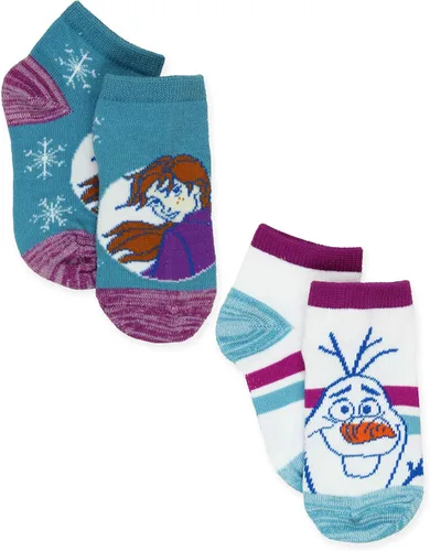 Vista 5 de Disney Frozen 2 Anna Elsa - Juego de 6 calcetines para niños pequeños
