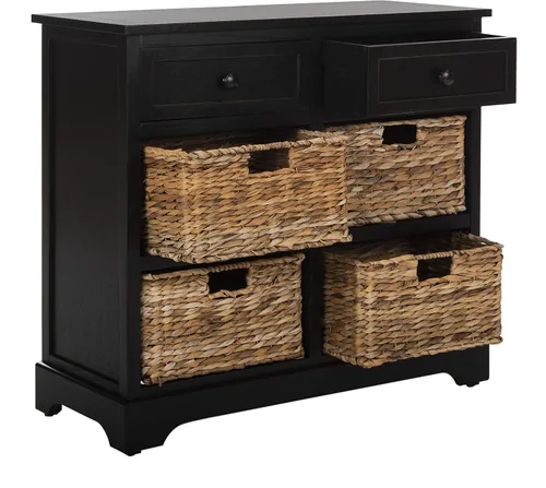 Vista 15 de Safavieh American Homes Collection Herman - Cesta de mimbre para almacenamiento marrón