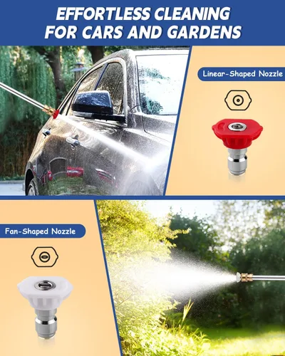 Vista 4 de 2026 Upgraded Jet Nozzle Power Washer for Garden Hose, Includes 2 High-Pressure Nozzles and Quick Connectors Hydro Jet High Pressure Washer Tools