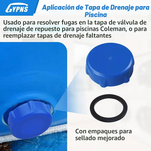 Vista 6 de Tapa de válvula de agua de drenaje de piscina para pieza de repuesto de piscina Coleman
