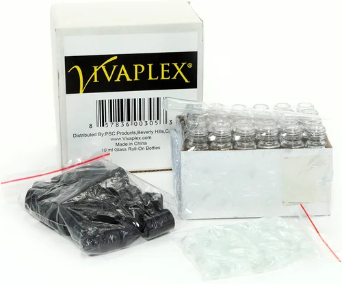 Vista 4 de Botes con tapón de rosca y gotero de 0,1 fl oz para perfume, 24 unidades de 0,34 fl oz.