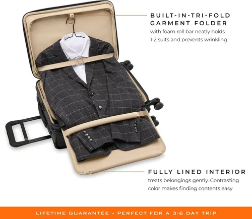 Vista 6 de Briggs & Riley Spinner, Negro, 22-inch Baseline Essential Carry-On, Briggs & Riley Spinners de línea base