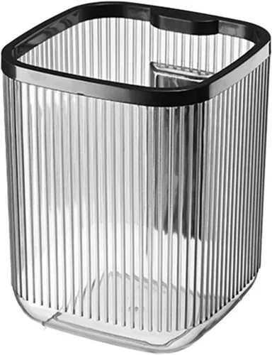 Vista 10 de VALINK Basurero transparente, papelera de acrílico transparente con soporte, estuche de almacenamiento multiusos para dormitorio, hogar, oficina