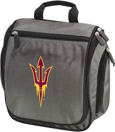Vista 3 de Bolsa de aseo ASU o kit de afeitado de la Universidad Estatal de Arizona Bolsa de viaje colgante, Gris
