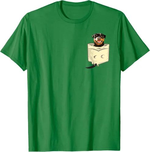 Vista 6 de Rottweiler In A Pocket - Camiseta de entrenamiento de cachorros para amantes de los perros, Negro