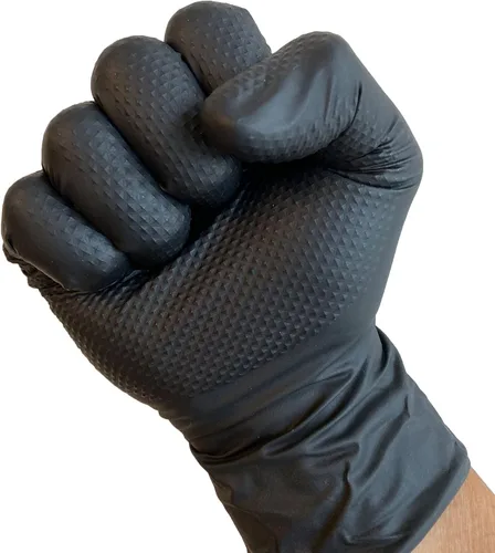 Vista 2 de DENCO DISTRIBUTING, INC. GripTensity Diamond Nitrile Gloves - Black 7 MIL - Latex & Powder Free - 10 Boxes