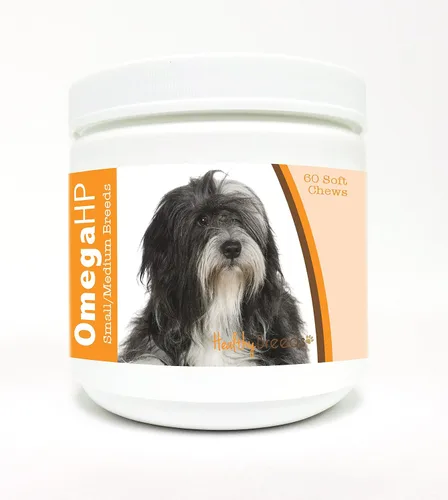 Vista 256 de Healthy Breeds Affenpinscher Omega HP - Masticables suaves para piel y pelaje, 60