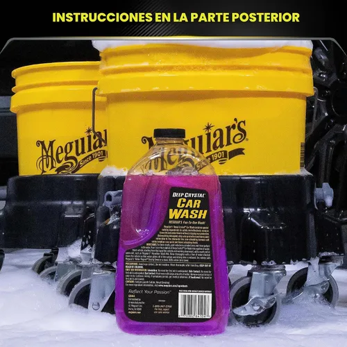 Vista 7 de Líquido para el lavado del auto Meguiar's G10401 Deep Crystal, de 128 oz., Lavado de automóviles